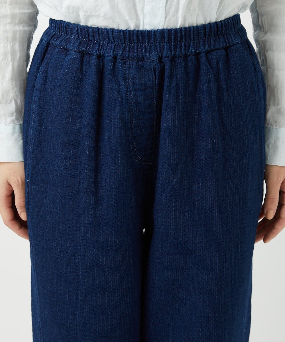 NHLEF15270 GIANNI LO GIUDICE(小さいサイズ)(メゾン ドゥ サンク) [セットアップ対応]二重織ガーゼデニム製品染めパンツ ネイビー
