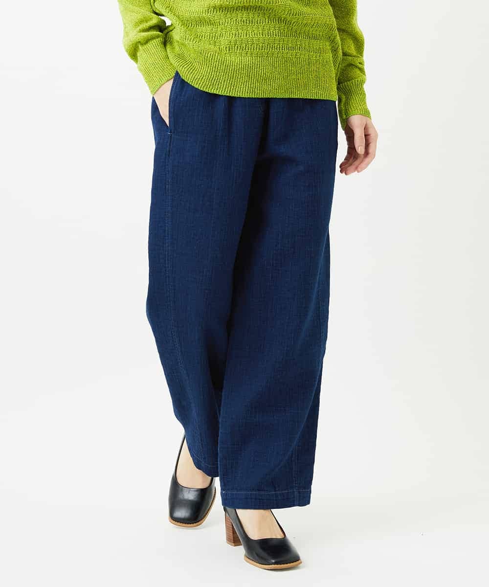 NHLEF15270 GIANNI LO GIUDICE(小さいサイズ)(メゾン ドゥ サンク) [セットアップ対応]二重織ガーゼデニム製品染めパンツ ネイビー