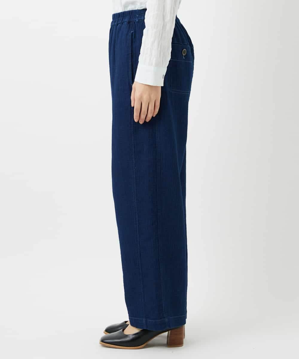 NHLEF15270 GIANNI LO GIUDICE(小さいサイズ)(メゾン ドゥ サンク) [セットアップ対応]二重織ガーゼデニム製品染めパンツ ネイビー