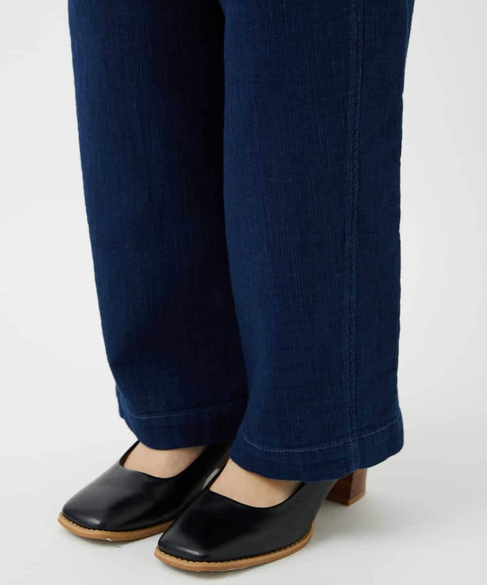 NHLEF15270 GIANNI LO GIUDICE(小さいサイズ)(メゾン ドゥ サンク) [セットアップ対応]二重織ガーゼデニム製品染めパンツ ネイビー