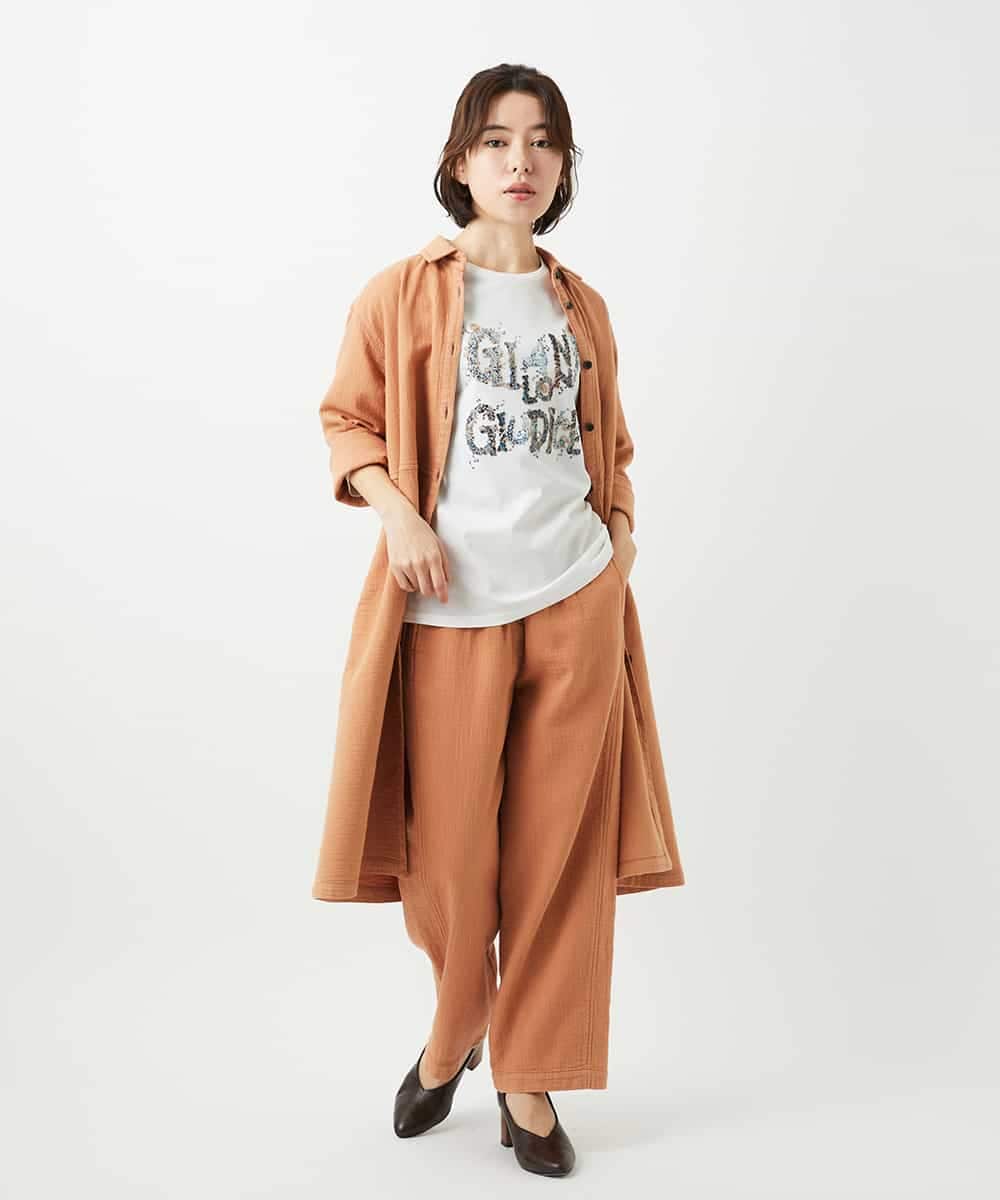 NHLEF15270 GIANNI LO GIUDICE(小さいサイズ)(メゾン ドゥ サンク) [セットアップ対応]二重織ガーゼデニム製品染めパンツ ネイビー