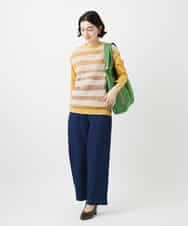 NHLEF15270 GIANNI LO GIUDICE(小さいサイズ)(メゾン ドゥ サンク) [セットアップ対応]二重織ガーゼデニム製品染めパンツ ネイビー