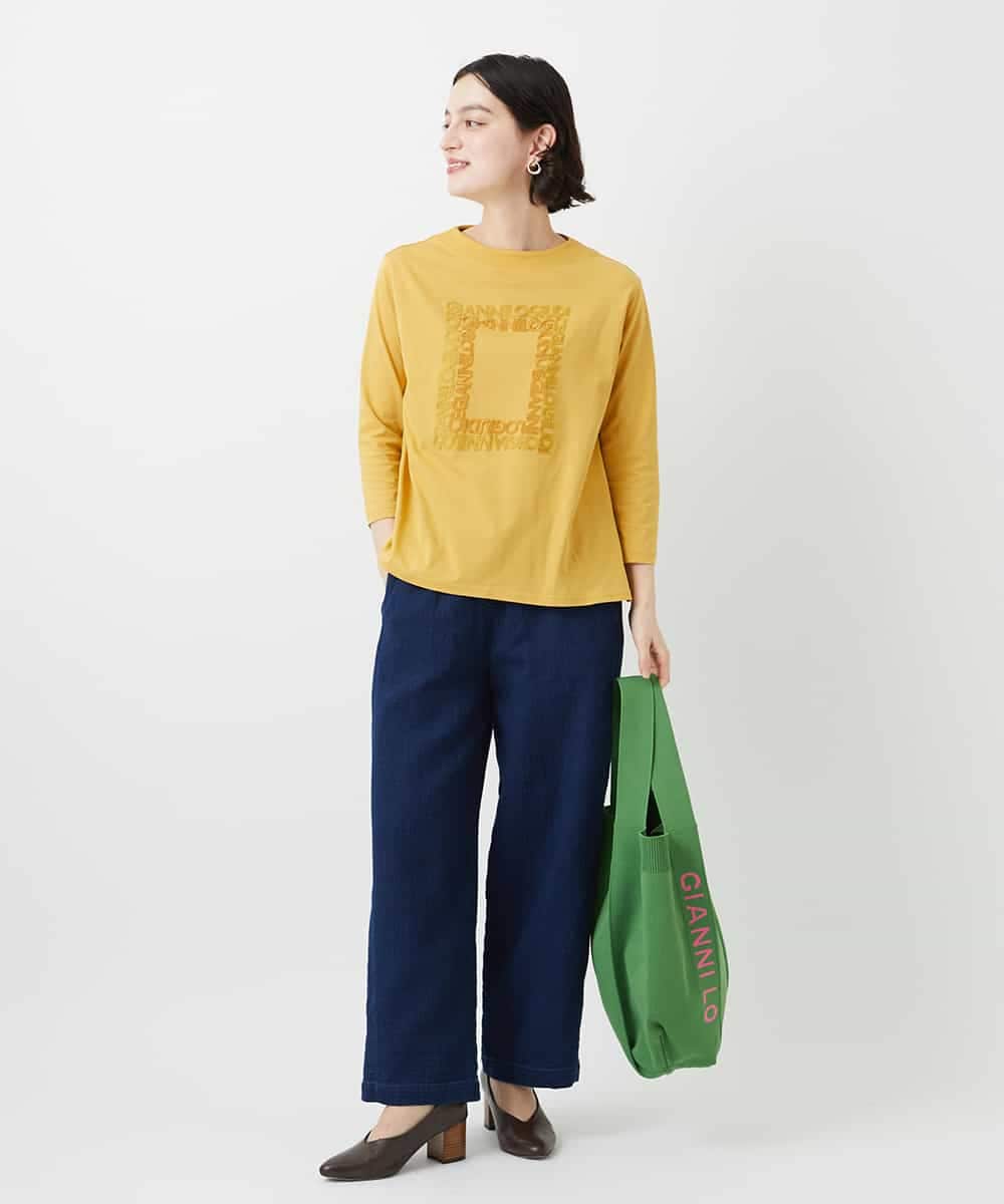 NHLEF15270 GIANNI LO GIUDICE(小さいサイズ)(メゾン ドゥ サンク) [セットアップ対応]二重織ガーゼデニム製品染めパンツ ネイビー