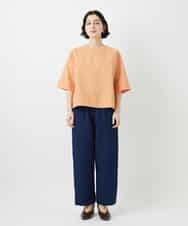 NHLEF15270 GIANNI LO GIUDICE(小さいサイズ)(メゾン ドゥ サンク) [セットアップ対応]二重織ガーゼデニム製品染めパンツ ネイビー