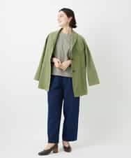 NHLEF15270 GIANNI LO GIUDICE(小さいサイズ)(メゾン ドゥ サンク) [セットアップ対応]二重織ガーゼデニム製品染めパンツ ネイビー