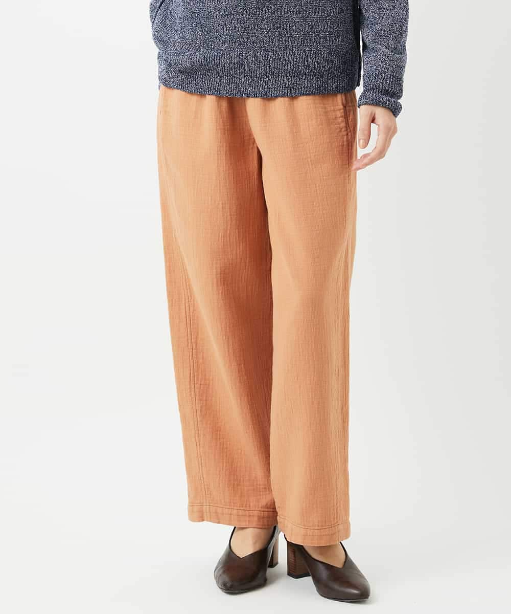 NHLEF15270 GIANNI LO GIUDICE(小さいサイズ)(メゾン ドゥ サンク) [セットアップ対応]二重織ガーゼデニム製品染めパンツ ピンクベージュ