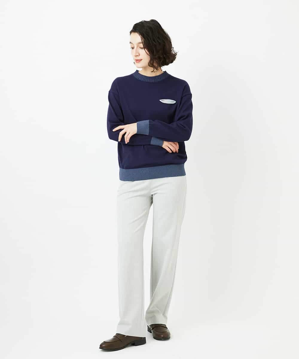 NHLEF82180 GIANNI LO GIUDICE(小さいサイズ)(メゾン ドゥ サンク) [新色追加]アウトファーストストレートパンツ ライトグレー