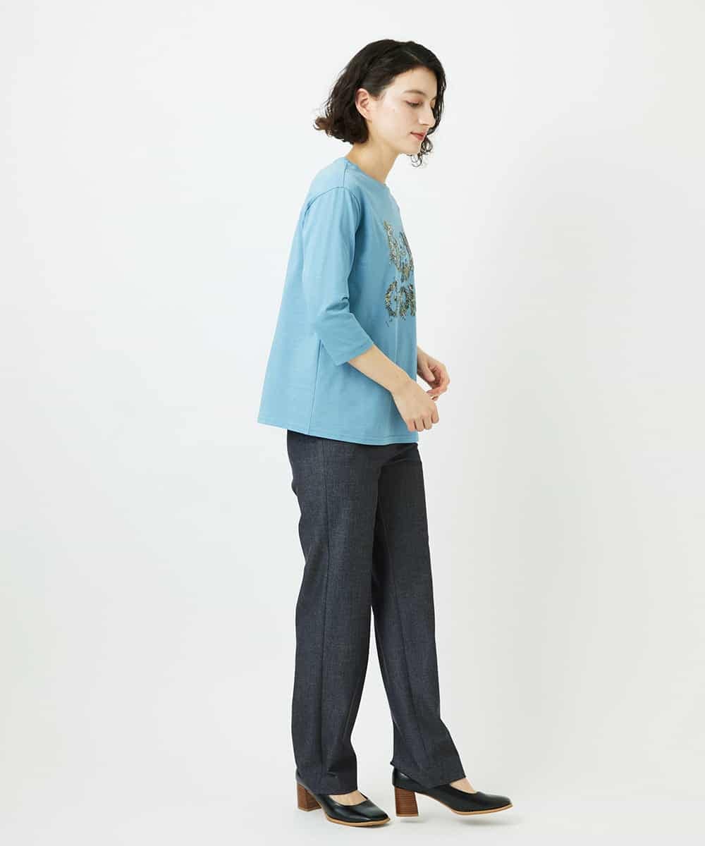 NHLEF82180 GIANNI LO GIUDICE(小さいサイズ)(メゾン ドゥ サンク) [新色追加]アウトファーストストレートパンツ ライトグレー