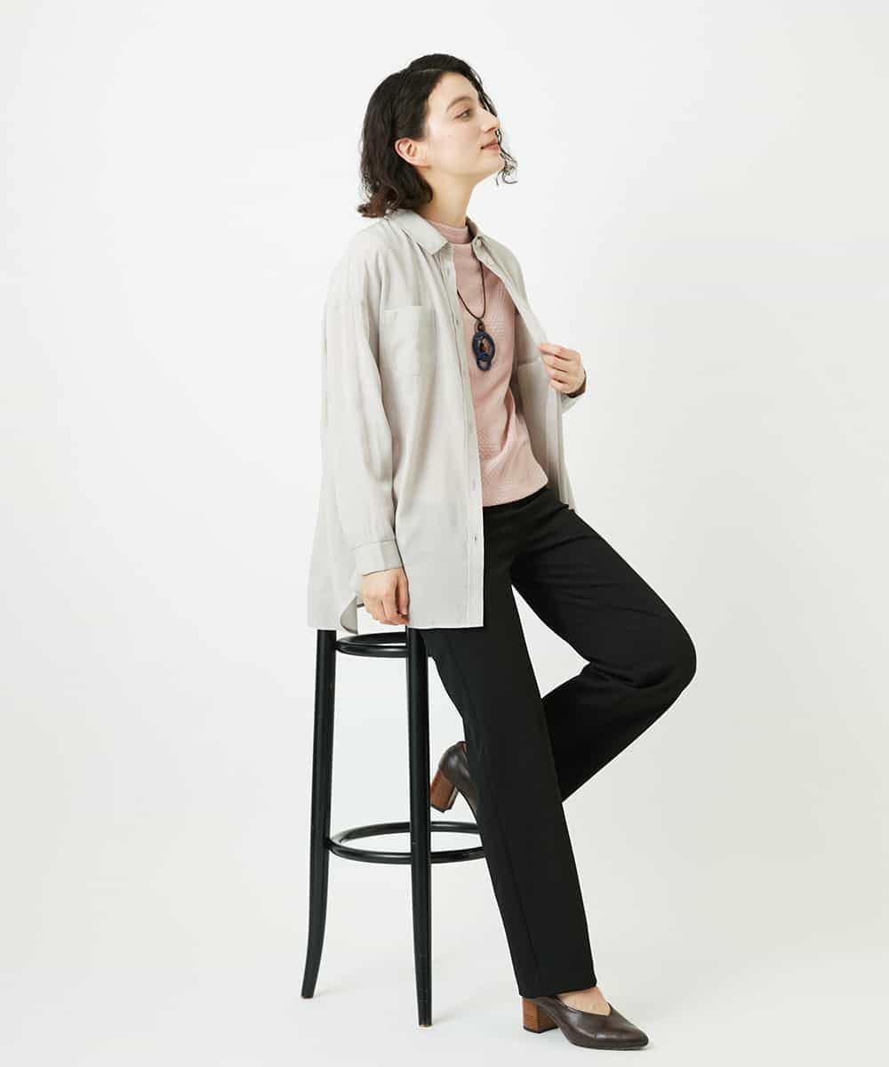 NHLEF82180 GIANNI LO GIUDICE(小さいサイズ)(メゾン ドゥ サンク) [新色追加]アウトファーストストレートパンツ ライトグレー