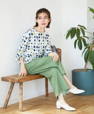 NHLEF84230 GIANNI LO GIUDICE(小さいサイズ)(メゾン ドゥ サンク) ストレッチセミワイドパンツ ライトブルー