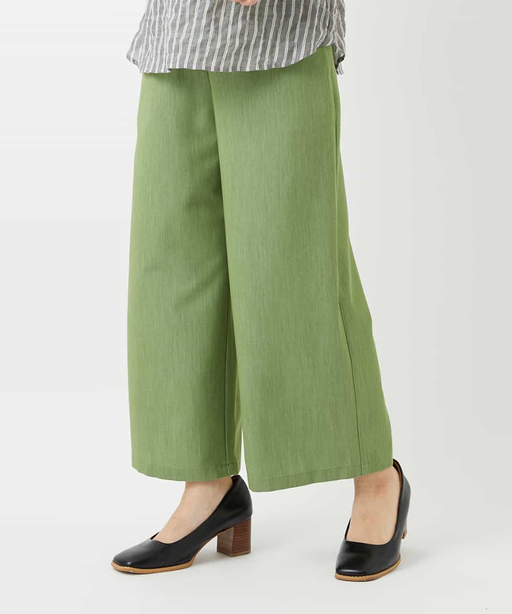 NHLEF84230 GIANNI LO GIUDICE(小さいサイズ)(メゾン ドゥ サンク) ストレッチセミワイドパンツ グリーン