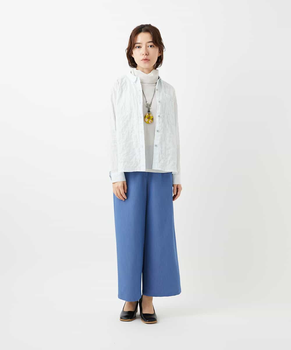 NHLEF84230 GIANNI LO GIUDICE(小さいサイズ)(メゾン ドゥ サンク) ストレッチセミワイドパンツ ライトブルー