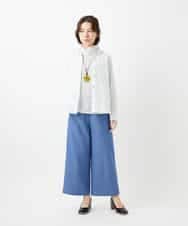 NHLEF84230 GIANNI LO GIUDICE(小さいサイズ)(メゾン ドゥ サンク) ストレッチセミワイドパンツ ライトブルー