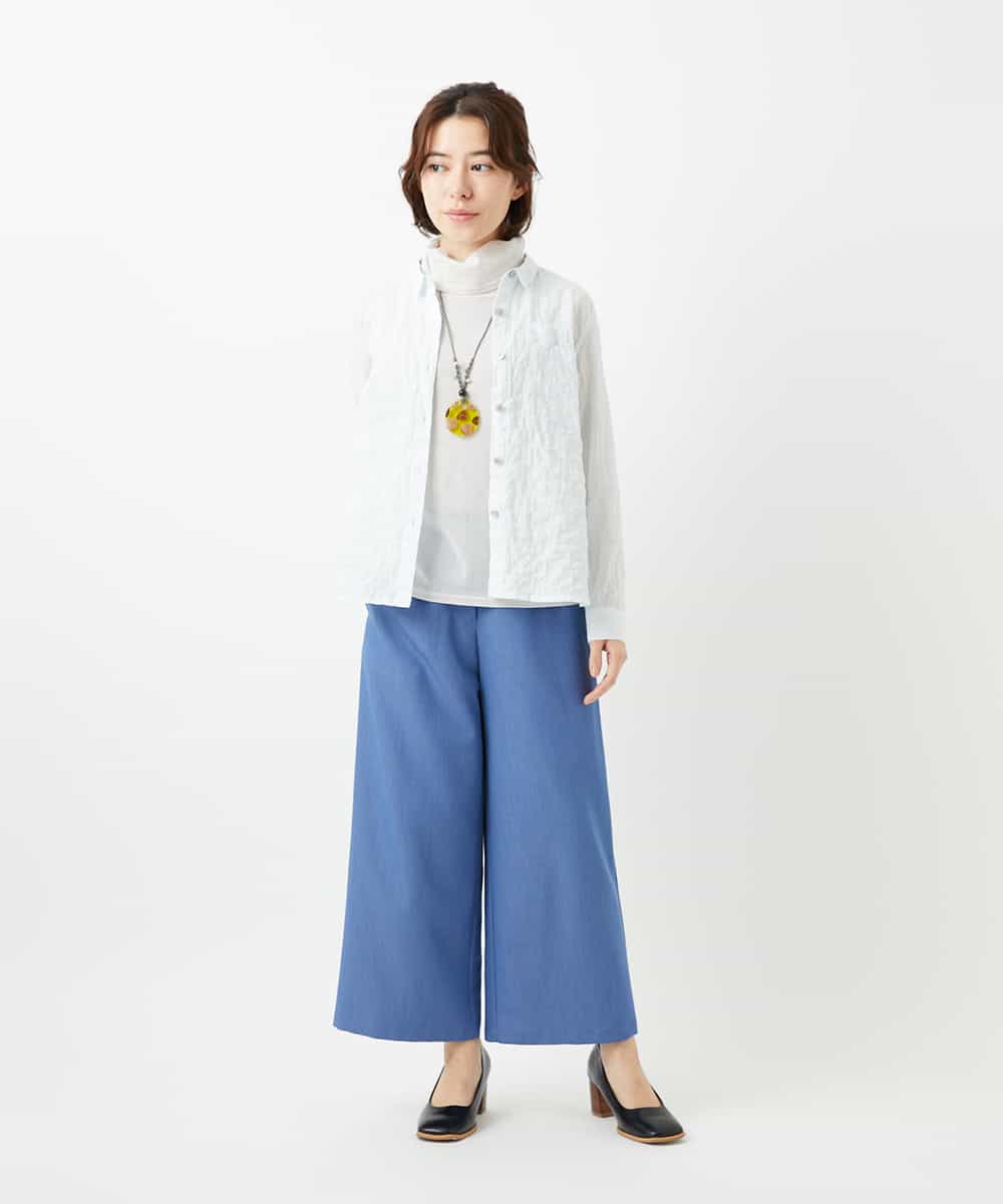 NHLEF84230 GIANNI LO GIUDICE(小さいサイズ)(メゾン ドゥ サンク) ストレッチセミワイドパンツ ライトブルー