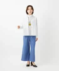 NHLEF84230 GIANNI LO GIUDICE(小さいサイズ)(メゾン ドゥ サンク) ストレッチセミワイドパンツ ライトブルー