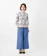 NHLEF84230 GIANNI LO GIUDICE(小さいサイズ)(メゾン ドゥ サンク) ストレッチセミワイドパンツ ライトブルー