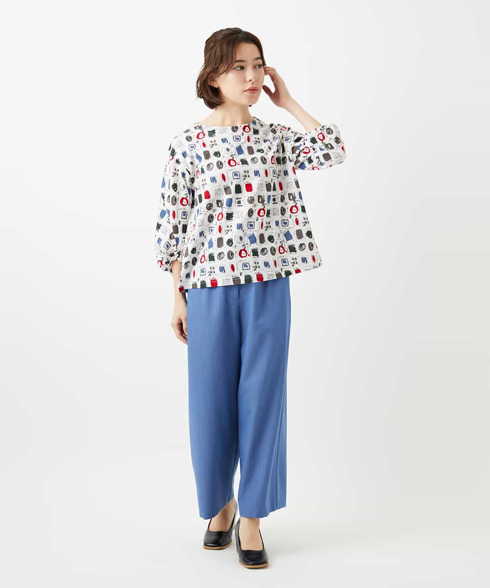 NHLEF84230 GIANNI LO GIUDICE(小さいサイズ)(メゾン ドゥ サンク) ストレッチセミワイドパンツ ライトブルー