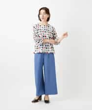 NHLEF84230 GIANNI LO GIUDICE(小さいサイズ)(メゾン ドゥ サンク) ストレッチセミワイドパンツ ライトブルー