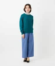 NHLEF84230 GIANNI LO GIUDICE(小さいサイズ)(メゾン ドゥ サンク) ストレッチセミワイドパンツ ライトブルー