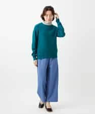 NHLEF84230 GIANNI LO GIUDICE(小さいサイズ)(メゾン ドゥ サンク) ストレッチセミワイドパンツ ライトブルー