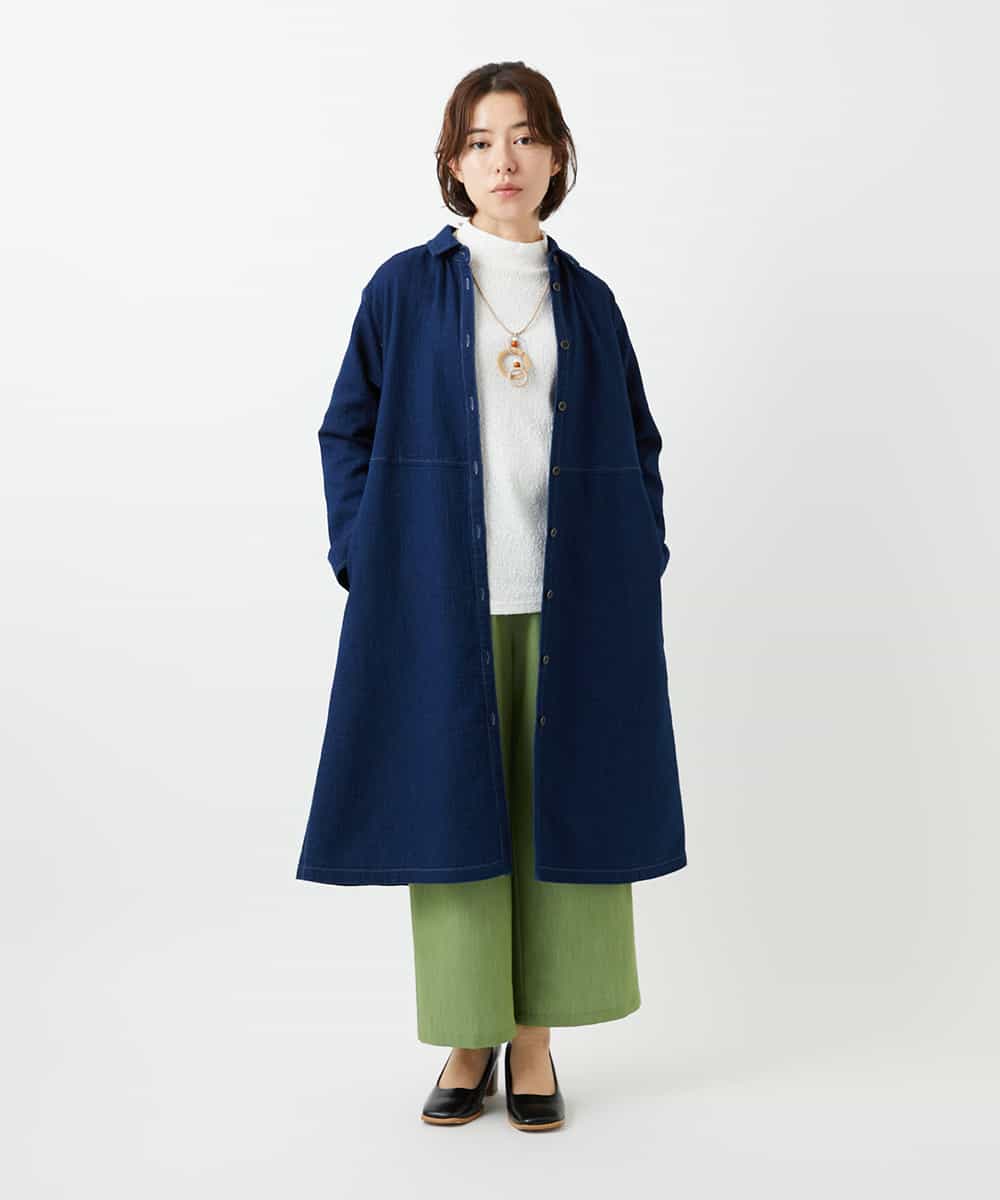 NHLEF84230 GIANNI LO GIUDICE(小さいサイズ)(メゾン ドゥ サンク) ストレッチセミワイドパンツ ライトブルー