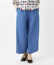 NHLEF84230 GIANNI LO GIUDICE(小さいサイズ)(メゾン ドゥ サンク) ストレッチセミワイドパンツ ライトブルー