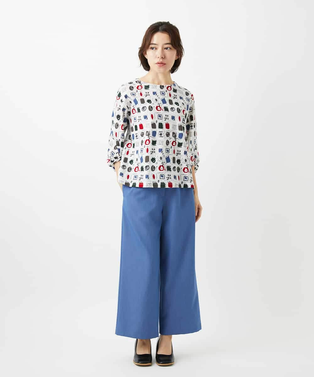 NHLEF84230 GIANNI LO GIUDICE(小さいサイズ)(メゾン ドゥ サンク) ストレッチセミワイドパンツ ライトブルー