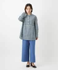 NHLEF84230 GIANNI LO GIUDICE(小さいサイズ)(メゾン ドゥ サンク) ストレッチセミワイドパンツ ライトブルー