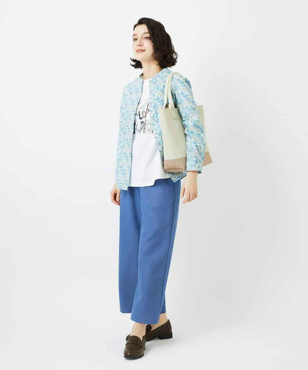 NHLEF84230 GIANNI LO GIUDICE(小さいサイズ)(メゾン ドゥ サンク) ストレッチセミワイドパンツ ライトブルー