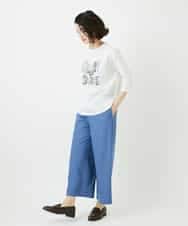 NHLEF84230 GIANNI LO GIUDICE(小さいサイズ)(メゾン ドゥ サンク) ストレッチセミワイドパンツ ライトブルー