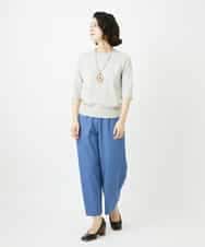 NHLEF84230 GIANNI LO GIUDICE(小さいサイズ)(メゾン ドゥ サンク) ストレッチセミワイドパンツ ライトブルー