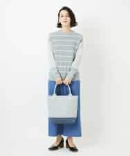 NHLEF84230 GIANNI LO GIUDICE(小さいサイズ)(メゾン ドゥ サンク) ストレッチセミワイドパンツ ライトブルー