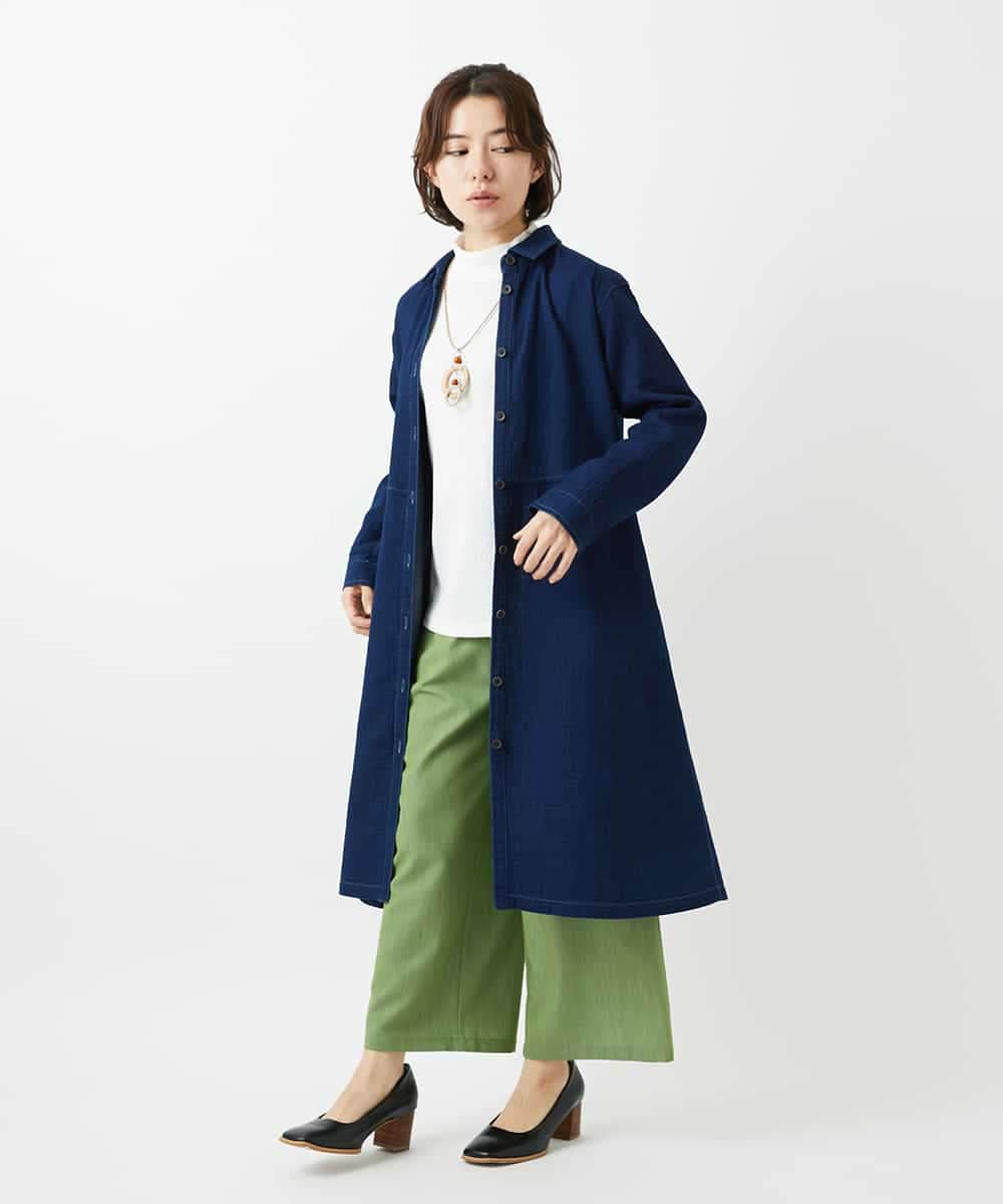 NHLEF84230 GIANNI LO GIUDICE(小さいサイズ)(メゾン ドゥ サンク) ストレッチセミワイドパンツ ライトブルー