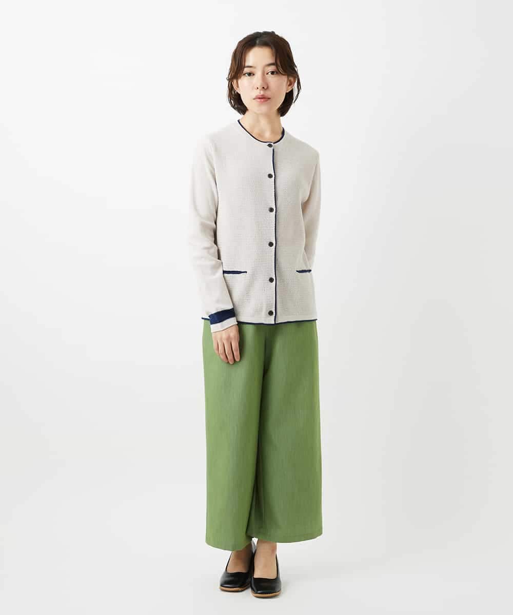 NHLEF84230 GIANNI LO GIUDICE(小さいサイズ)(メゾン ドゥ サンク) ストレッチセミワイドパンツ ライトブルー