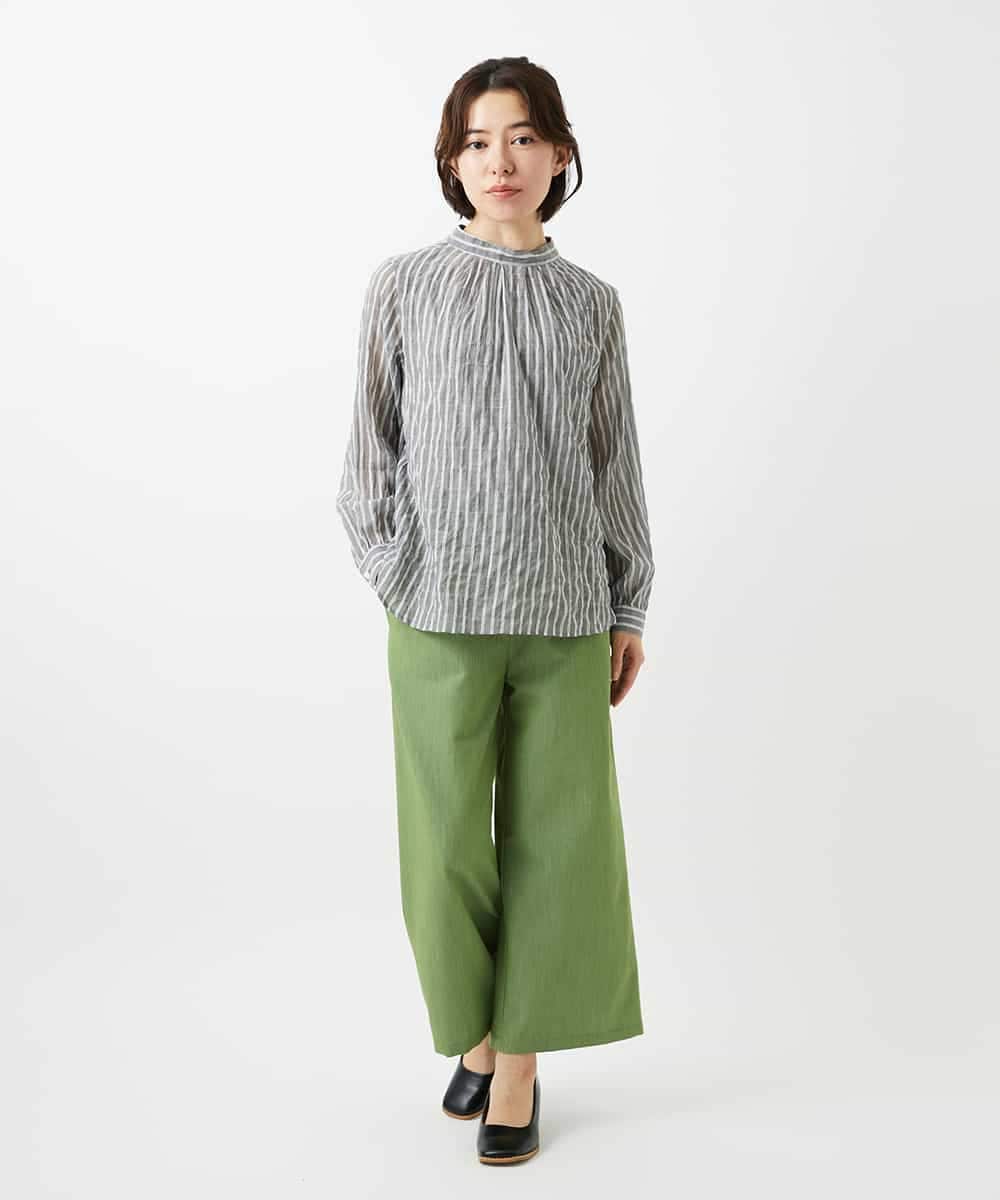 NHLEF84230 GIANNI LO GIUDICE(小さいサイズ)(メゾン ドゥ サンク) ストレッチセミワイドパンツ ライトブルー