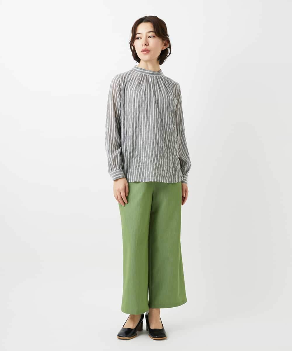 NHLEF84230 GIANNI LO GIUDICE(小さいサイズ)(メゾン ドゥ サンク) ストレッチセミワイドパンツ ライトブルー