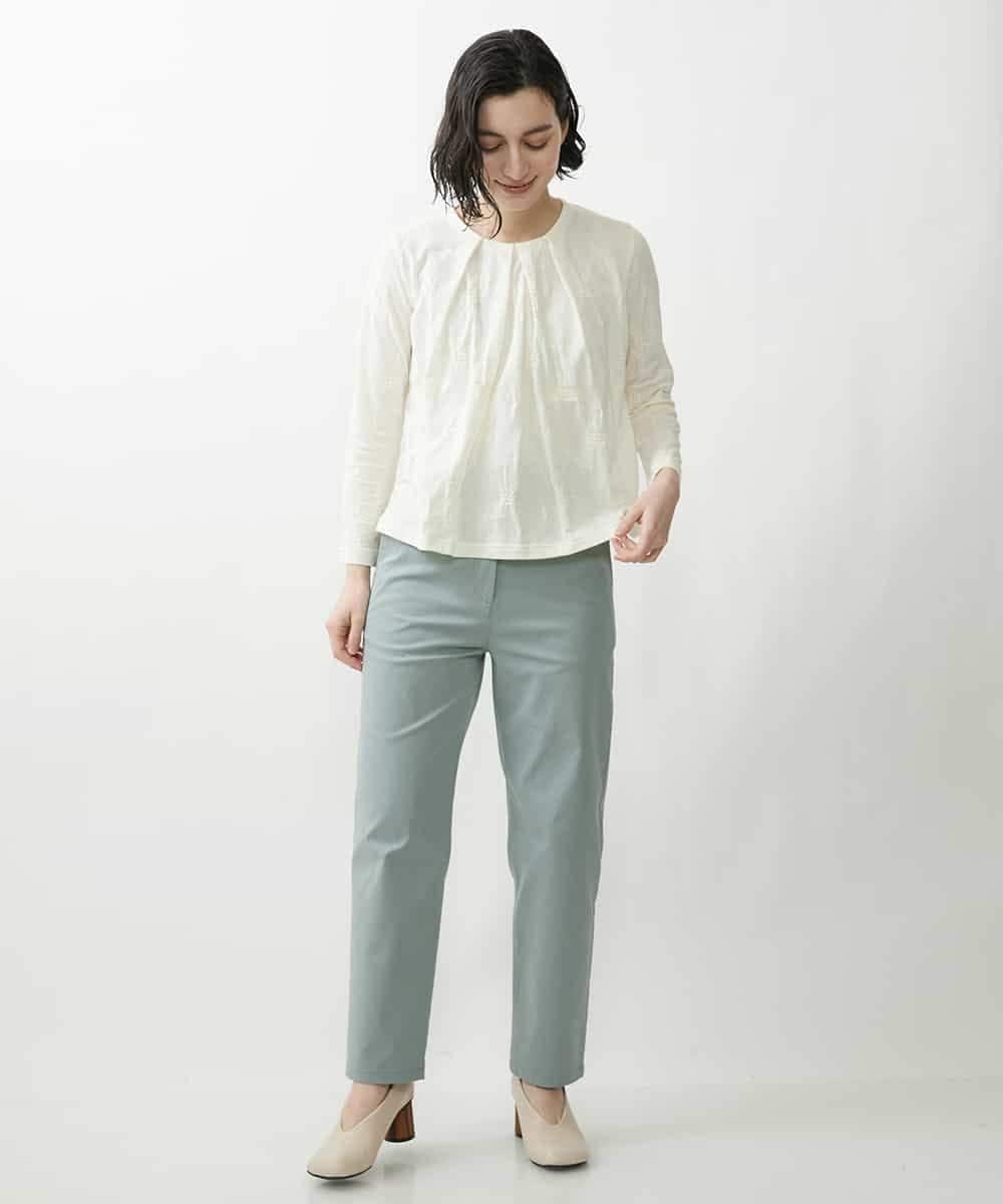NHLEP13200 GIANNI LO GIUDICE(小さいサイズ)(メゾン ドゥ サンク) 【洗える】ヘリテージツイルストレートパンツ ピンク