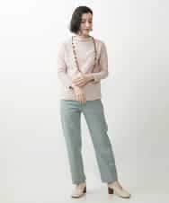 NHLEP13200 GIANNI LO GIUDICE(小さいサイズ)(メゾン ドゥ サンク) 【洗える】ヘリテージツイルストレートパンツ ピンク