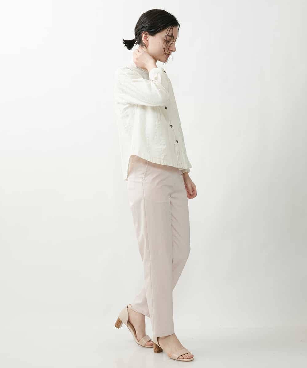 NHLEP13200 GIANNI LO GIUDICE(小さいサイズ)(メゾン ドゥ サンク) 【洗える】ヘリテージツイルストレートパンツ ピンク