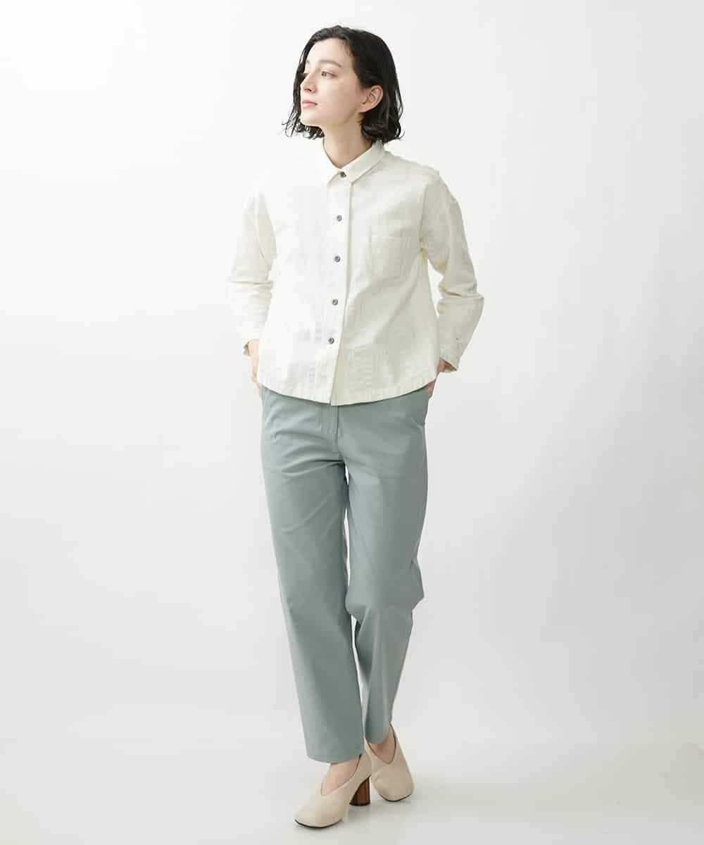 NHLEP13200 GIANNI LO GIUDICE(小さいサイズ)(メゾン ドゥ サンク) 【洗える】ヘリテージツイルストレートパンツ ピンク
