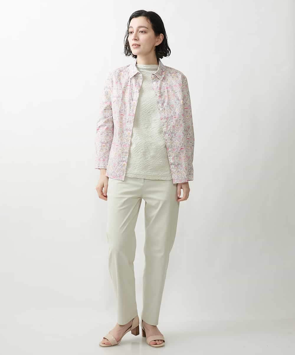 NHLEP13200 GIANNI LO GIUDICE(小さいサイズ)(メゾン ドゥ サンク) 【洗える】ヘリテージツイルストレートパンツ ピンク