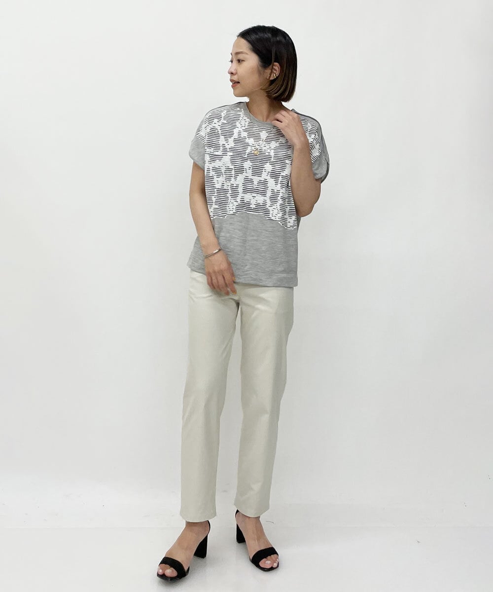 NHLEP13200 GIANNI LO GIUDICE(小さいサイズ)(メゾン ドゥ サンク) 【洗える】ヘリテージツイルストレートパンツ ピンク