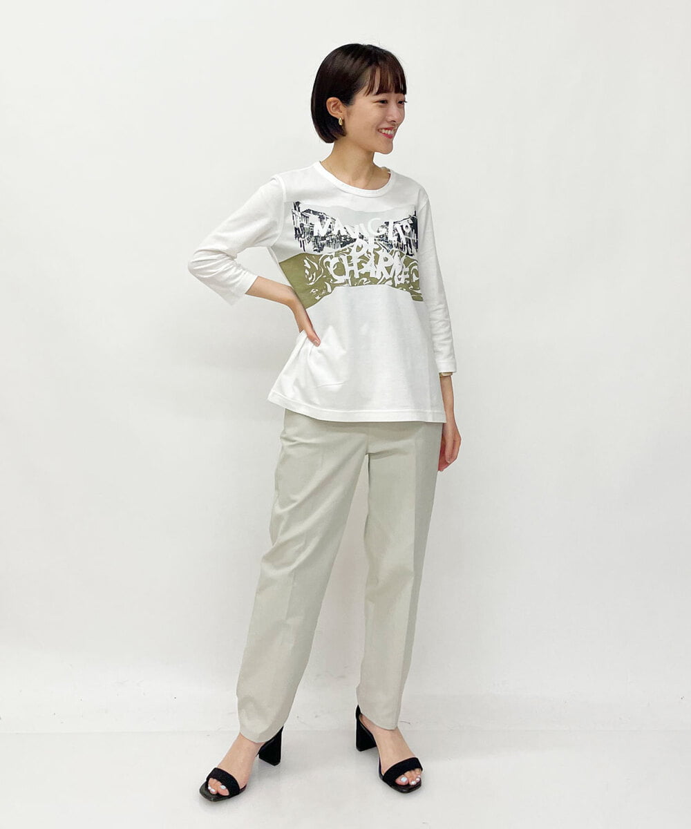NHLEP13200 GIANNI LO GIUDICE(小さいサイズ)(メゾン ドゥ サンク) 【洗える】ヘリテージツイルストレートパンツ ピンク