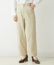 NHLET01230 GIANNI LO GIUDICE(小さいサイズ)(メゾン ドゥ サンク) [日本製/洗える]ストレッチテーパードパンツ ベージュ