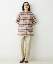 NHLET01230 GIANNI LO GIUDICE(小さいサイズ)(メゾン ドゥ サンク) [日本製/洗える]ストレッチテーパードパンツ ベージュ