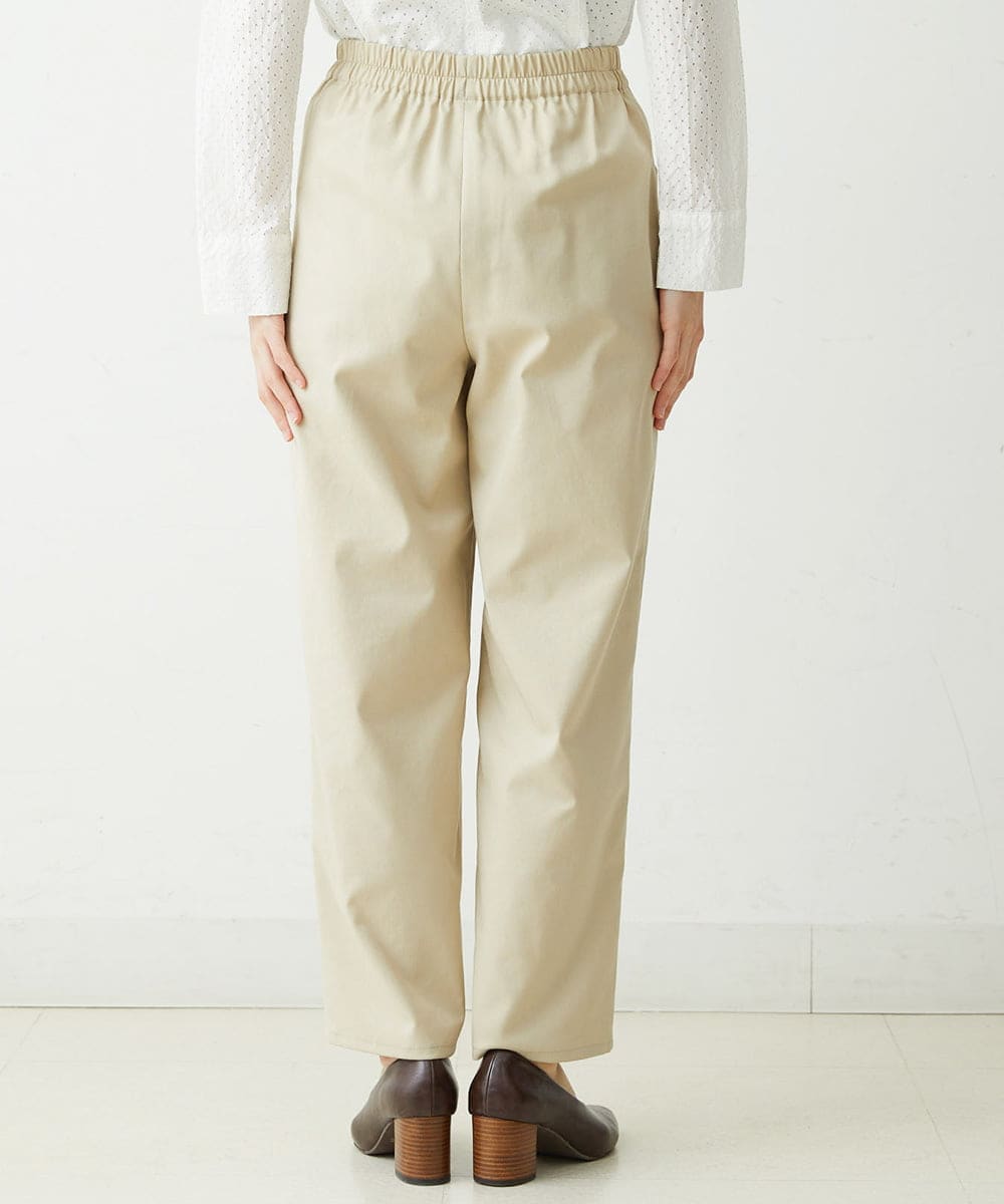 NHLET01230 GIANNI LO GIUDICE(小さいサイズ)(メゾン ドゥ サンク) [日本製/洗える]ストレッチテーパードパンツ ベージュ