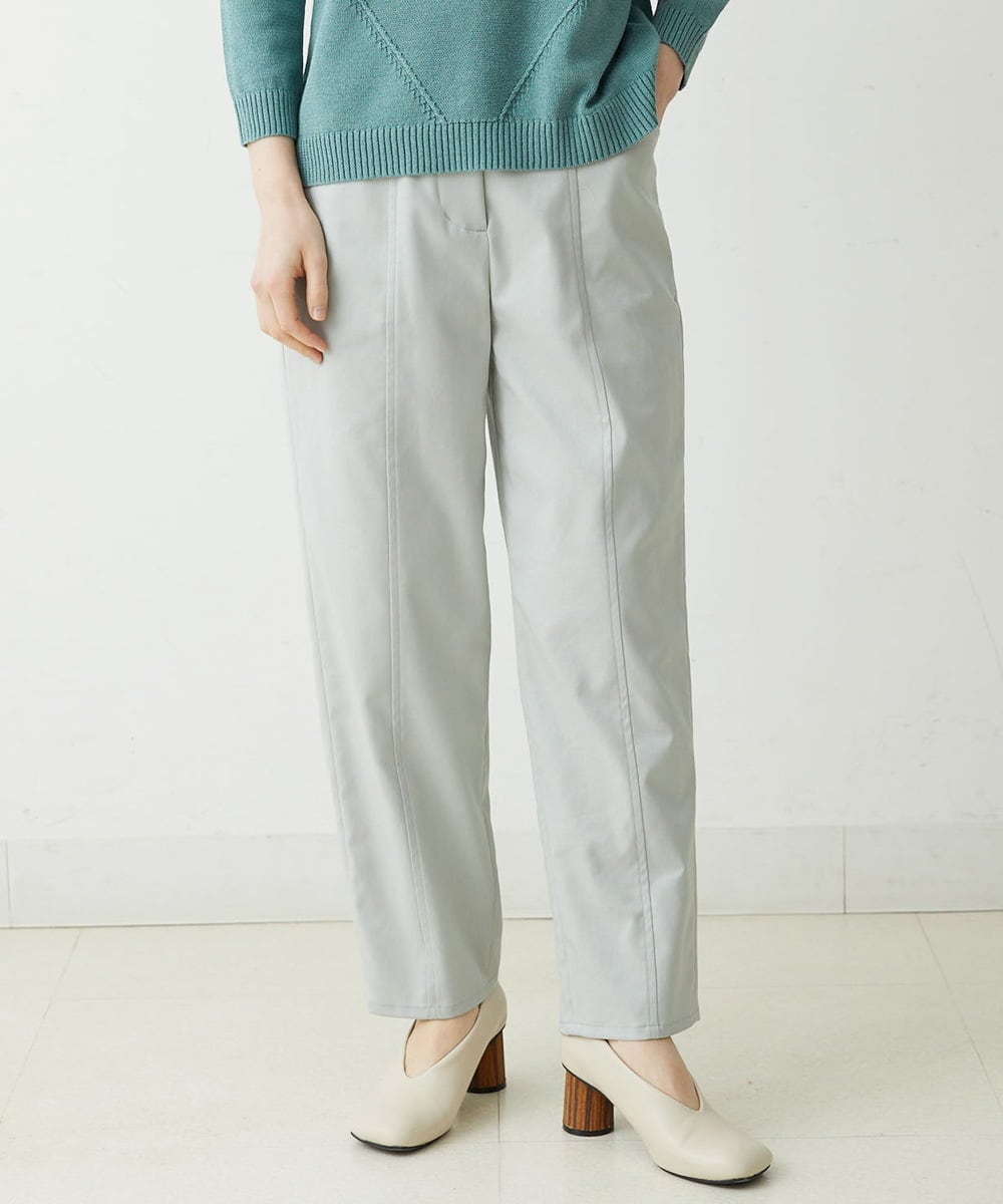 NHLET01230 GIANNI LO GIUDICE(小さいサイズ)(メゾン ドゥ サンク) [日本製/洗える]ストレッチテーパードパンツ ベージュ