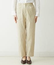 NHLET01230 GIANNI LO GIUDICE(小さいサイズ)(メゾン ドゥ サンク) [日本製/洗える]ストレッチテーパードパンツ ベージュ