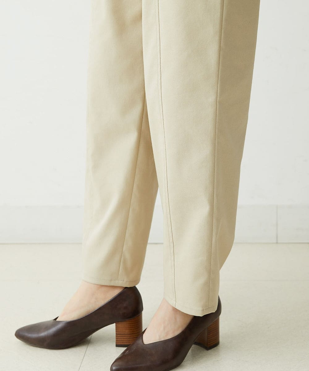 NHLET01230 GIANNI LO GIUDICE(小さいサイズ)(メゾン ドゥ サンク) [日本製/洗える]ストレッチテーパードパンツ ベージュ