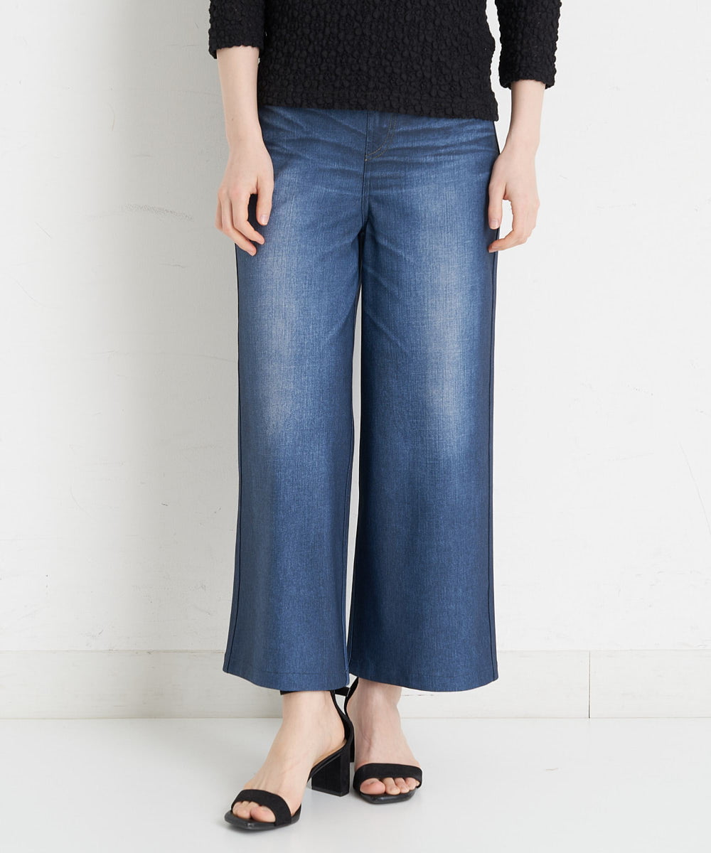 NHLET21230 GIANNI LO GIUDICE(小さいサイズ) [リバーシブル]デニム柄転写プリントパンツ